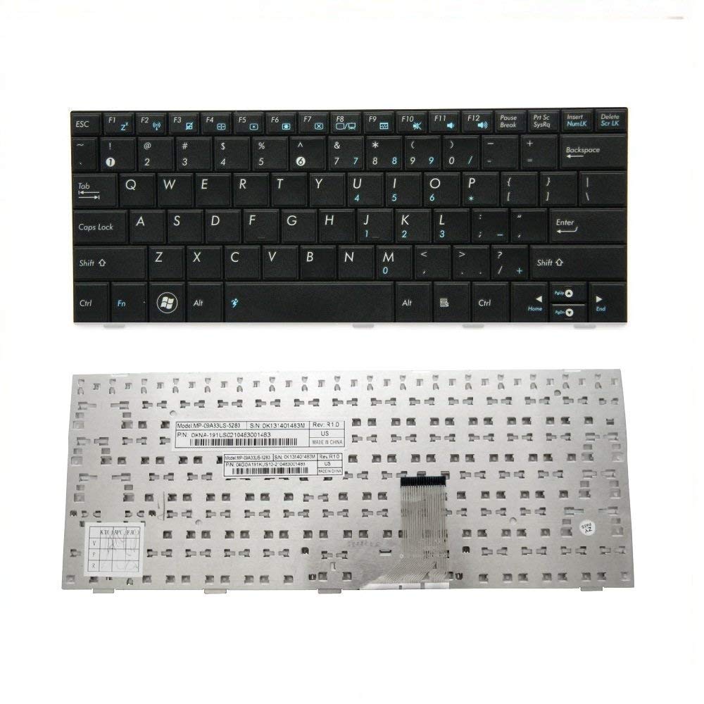 WISTAR Laptop Keyboard Compatible for Asus EEEPC EEE PC 1005 1005HD 1005HA 1005HA -B 1005HAB 1005HA 1008HA 1001 1008 1001HA 1015PX Series